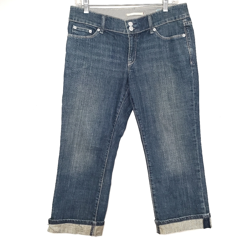 GAP Curvy Cuffed Cropped Jean Capris Size 8